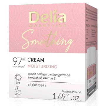 Crema hidratanta de zi si de noapte Smoothing, 50ml, Delia Cosmetics