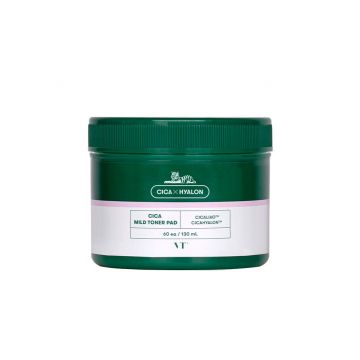 Dischete exfoliante Cica Mild Toner Pads, 60 bucati, VT Cosmetics