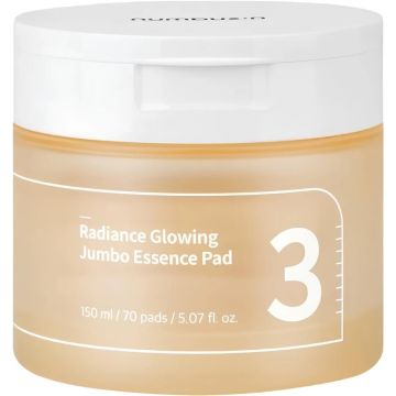 Dischete Tonice Iluminatoare Numbuzin No.3 Radiance Glowing Jumbo Essence Pad, Hidratare si Stralucire, 70 Buc
