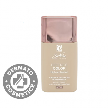 Fond de ten SPF 30 anti-lumina albastra si poluare 303 Sable Defence Color High Protection, 30ml, Bionike