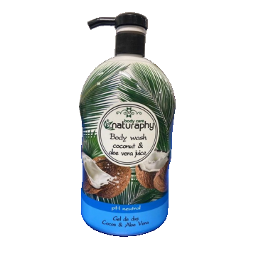 Gel de dus cu cocos si aloe vera, 1l, Naturaphy