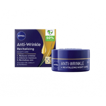 Nivea 81282 Crema antirid de noapte antirid revitalizanta 55+ 50 ml