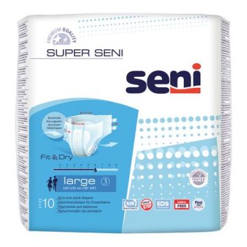 Scutece pentru adulti Super Seni, Large, 10 bucati, Seni
