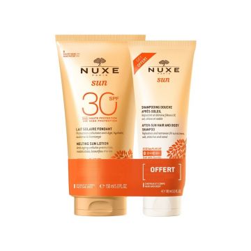 Set Nuxe Crema pentru fata si corp SPF50 150 ml + Sampon pentru par si corp dupa expunerea la soare 100 ml