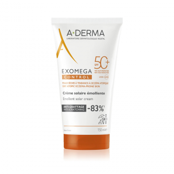 A-Derma Exomega Control Crema emolienta de protectie solara SPF 50 150 ml