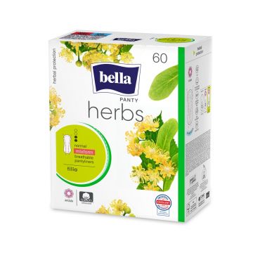 Absorbante Panty Herbs Floare de tei Mixform, 60 bucati, Bella