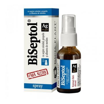 Biseptol Spray Fara Alcool cu Argint Coloidal 20ml