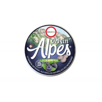 Bomboane cu afine fără zahăr ORIGIN ALPES 35 gr