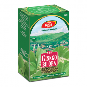 Ceai Ginkgo biloba frunze N155, 50 g, Fares