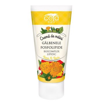 Ceta Sibiu Crema de maini cu extract de galbenele si fosfolipide, 50 ml
