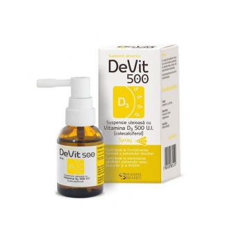 DeVit 500 suspensie uleioasa Vitamina D3 500UI spray  20ml