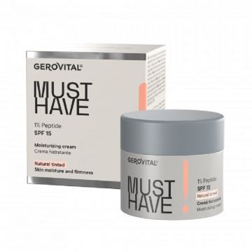 Gerovital Must Have Crema hidratanta SPF 15 cu peptide 1% nuantatoare 50 ml
