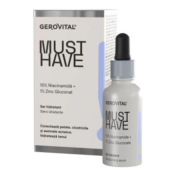 Gerovital Must Have Ser hidratant cu niacinamida 10 %  30 ml