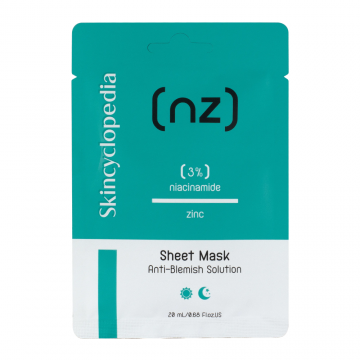 Masca de fata tip servetel cu 3% niacinamida si zinc, 20ml, Skincyclopedia
