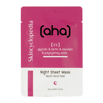 Masca de fata tip servetel cu 5% acid AHA si PHA, 20ml, Skincyclopedia