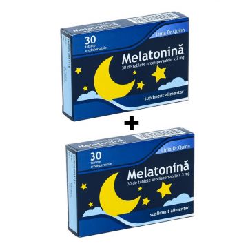 Melatonina 30 tablete orodispersabile Linia Dr.Quinn 1+1 GRATIS