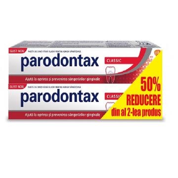 Promo: Parodontax Classic Pastă de dinți, 75 ml -50% Reducere la al doile produs