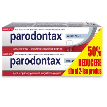 Promo: Parodontax Whitening Pastă de dinți, 75 ml -50% Reducere la al doile produs