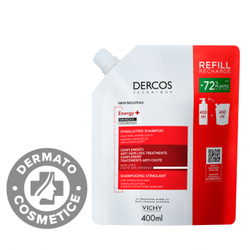 Rezerva Eco Sampon cu actiune energizanta Energy + Dercos, 400ml, Vichy