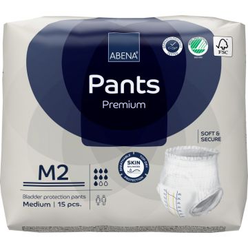 Scutece chilot pentru persoane active 80-110 cm M2 Premium Pants cu absorbtie 1900ml, 15 bucati, Abena Scutece chilot pentru persoane active 80-110 cm M2 Premium Pants cu absorbtie 1900ml, 15 bucati, Abena