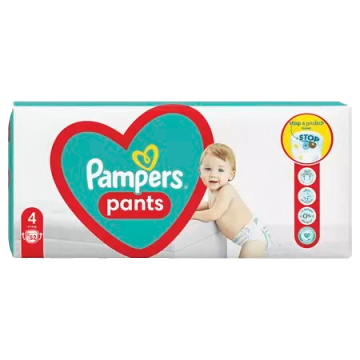 Scutece Pants Stop&Protect Nr. 4 pentru 9-15 kg, 52 bucati, Pampers