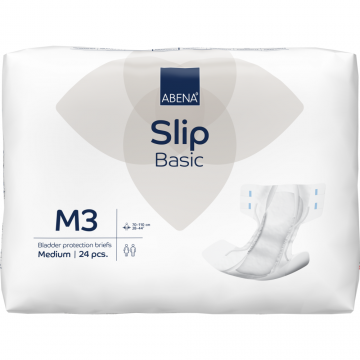 Scutece pentru adulti Slip Basic M3 cu absorbtie 2900ml, 24 bucati, Abena