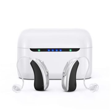 Set aparate auditive digitale reincarcabile G22BT, cu filtru anti-suierat, personalizare frecvente
