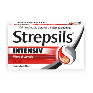 Strepsils Intensiv Miere si Lamaie 8.75 mg 24 comprimate