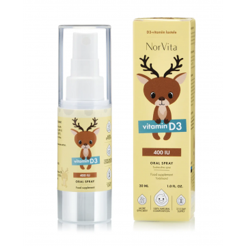 Vitamina D3 400 UI spray oral copii 30ml Norvita