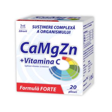 Zdrovit Ca Mg Zn + Vitamina C x 20 plicuri