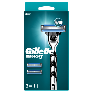 Aparat de ras pentru barbati Mach 3 + rezerva, 1 bucata, Gillette