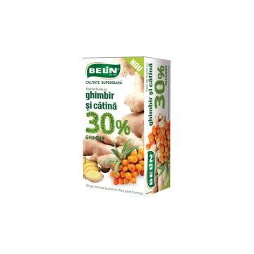 Ceai ghimbir si catina 30% 20plicuri BELIN