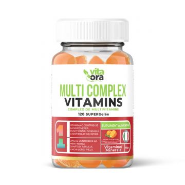 Complex de multivitamine cu aroma de portocale, 120 jeleuri, Vita Ora