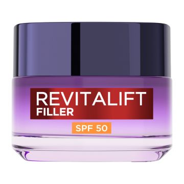 Crema antirid de zi cu acid hialuronic si SPF 50 Revitalift Filler, 50ml, L'Oreal Paris