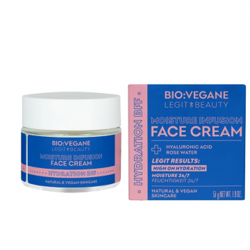 Crema de fata hidratanta Hydration BFF Legit Beauty, 50ml, Bio:Vegane