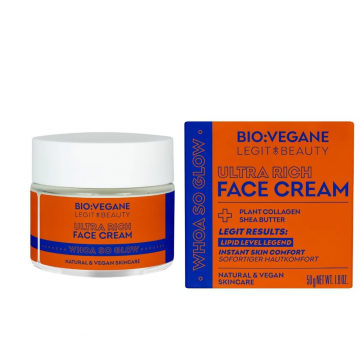 Crema de fata intens hidratanta Whoa So Glow Legit Beauty, 50ml, Bio:Vegane