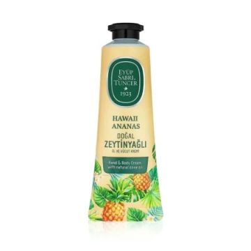 Crema de maini si de corp cu ulei de masline Hawaii Pineapple, 50ml, Eyup Sabri Tuncer