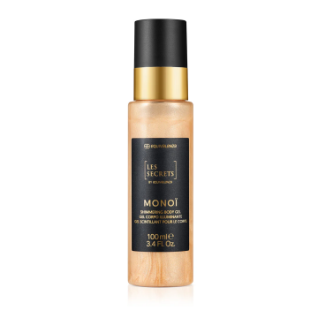 Gel iluminator pentru corp cu particule de sclipici Les Secrets Monoi, 100ml, Equivalenza