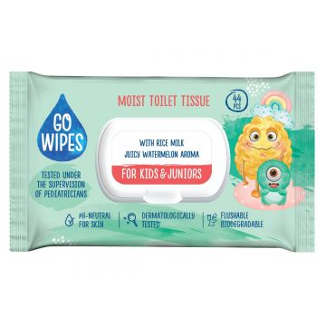 Hartie igienica umeda pentru copii, 44 bucati, Go Wipes