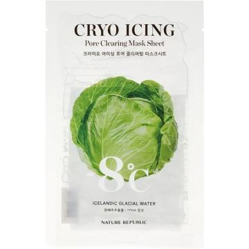 Masca servetel pentru curatarea porilor Cryo Icing Pore Clearing, 27ml, Nature Republic