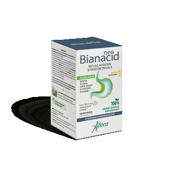 NeoBianacid pentru aciditate si reflux cu gust de lamaie, 45 comprimate, Aboca