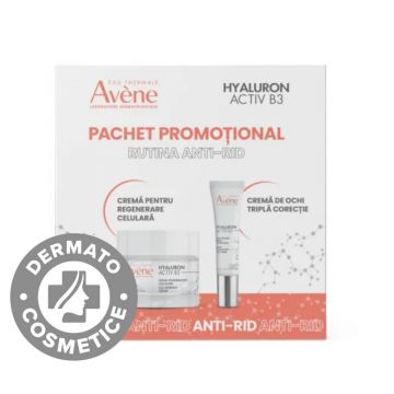 Pachet Crema pentru regenerare celulara 50ml + Crema de ochi cu tripla actiune Hyaluron Activ B3 15ml, Avene 