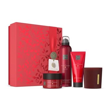 Pachet Rituals The Ritual of Ayurveda – Spuma de dus 200 ml + Scrub de corp 125 g + Crema de corp 70 ml + Lumanare parfumata 140 g