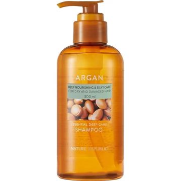 Sampon hidratant pentru par uscat Argan Essential, 300ml, Nature Republic