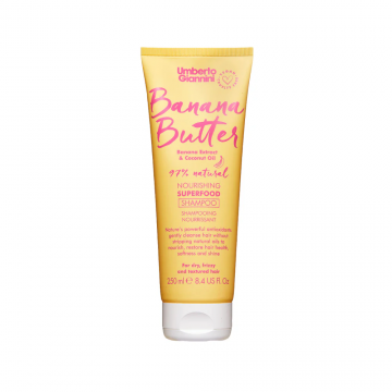 Sampon hidratant pentru par uscat frizzy si texturat Banana Butter, 250ml, Umberto Giannini