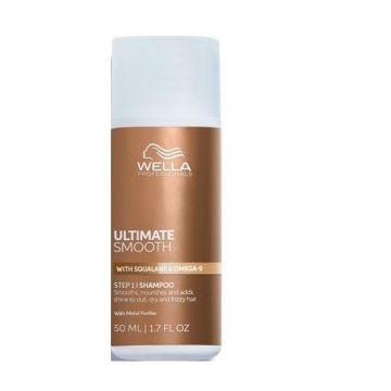 Sampon hidratant pentru par uscat si lipsit de stralucire cu Squalane & Omega 9 Ultimate Smooth, Wella Professionals (Gramaj: 50 ml)