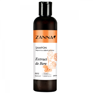 Sampon impotriva caderii parului cu extract de bere, 250ml, Zanna Sampon impotriva caderii parului cu extract de bere, 250ml, Zanna