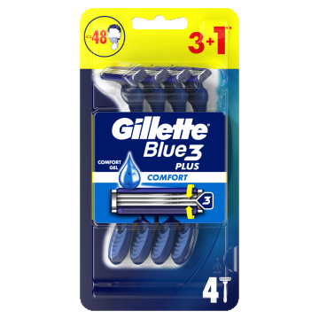 Set aparate de ras de unica folosinta Blue3, 4 bucati, Gillette