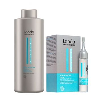 Set Londa Professional Vital Booster – Sampon 250ml si Ser 6x9ml impotriva caderii parului, revitalizare si fortifiere