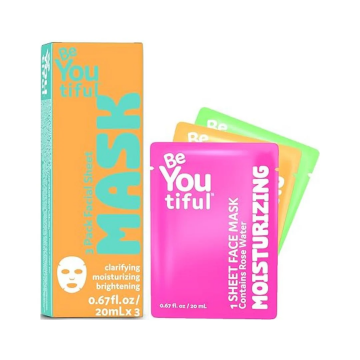 Set masti servetel purifiante hidratante si iluminatoare pentru tineri, 3 bucati, BeYoutiful